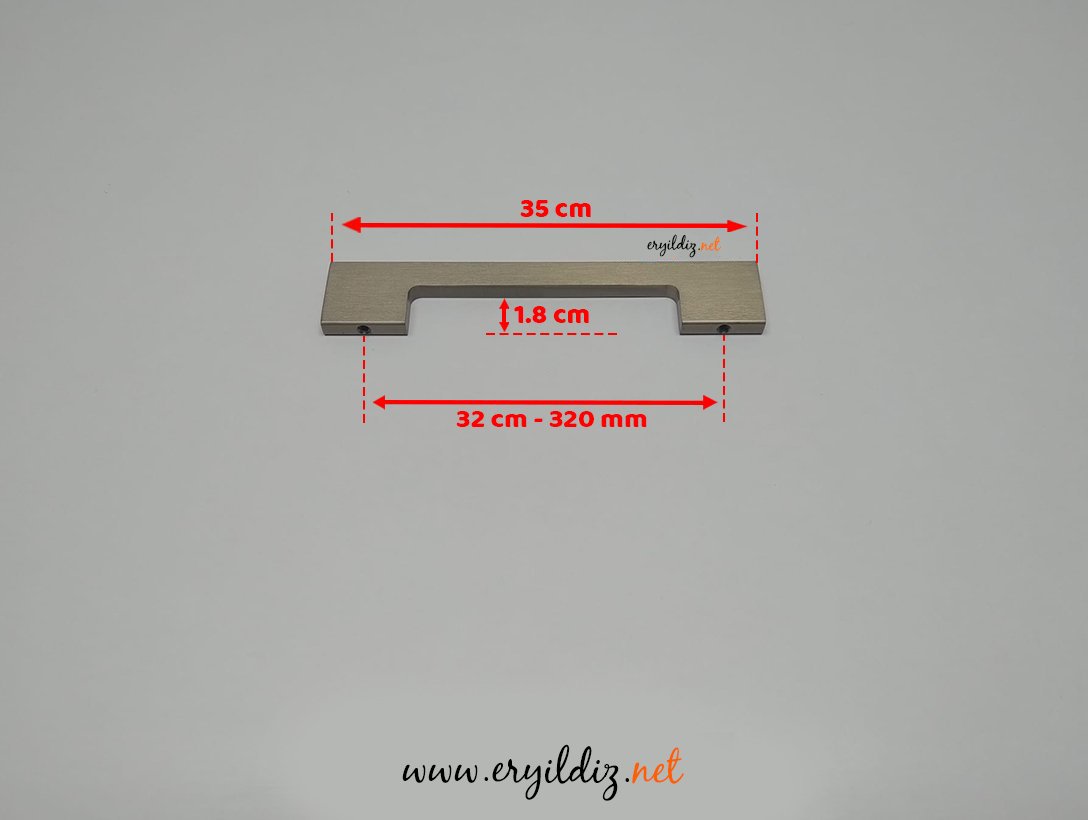 System 8574 Mobilya Kulp İnox - 320 mm Eryıldız Hırdavat
