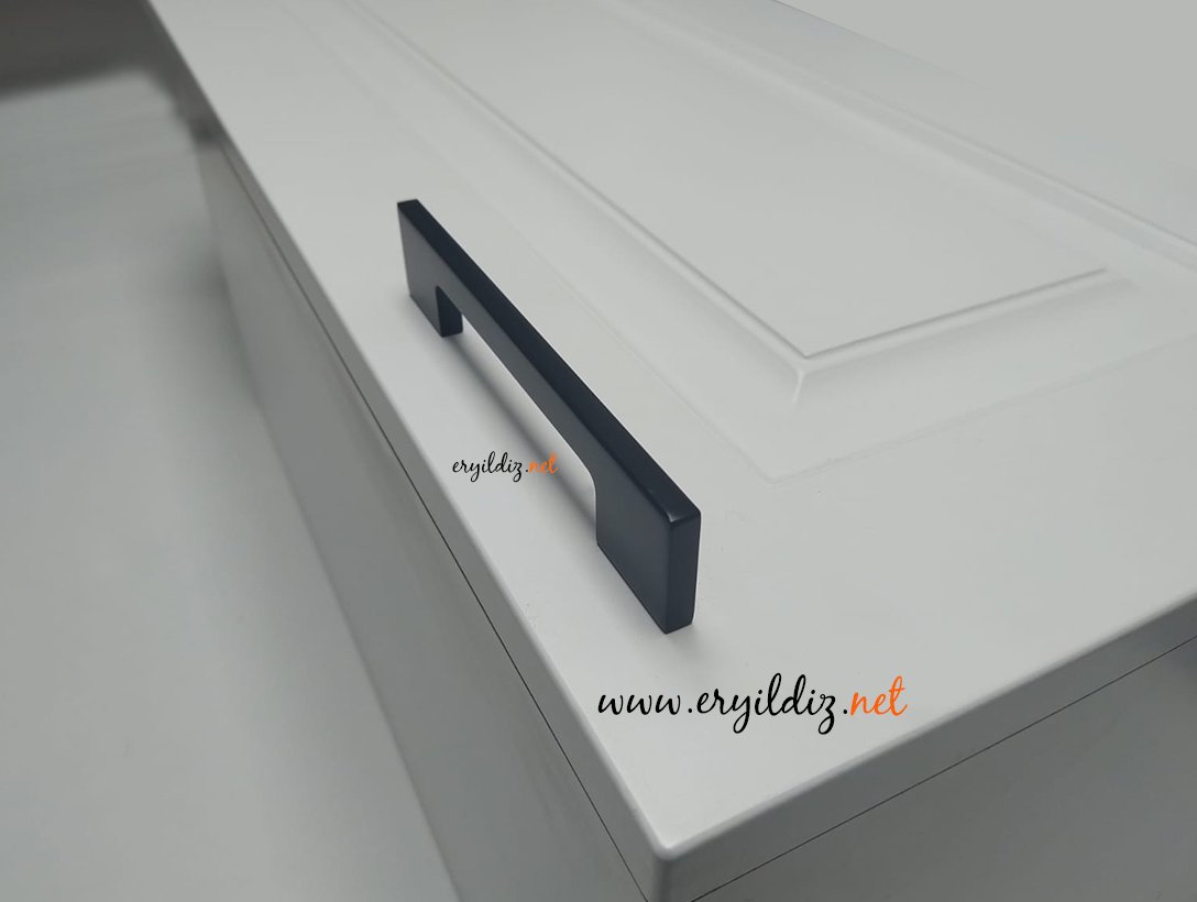 System 8574 Mobilya Kulp Siyah Eryıldız Hırdavat