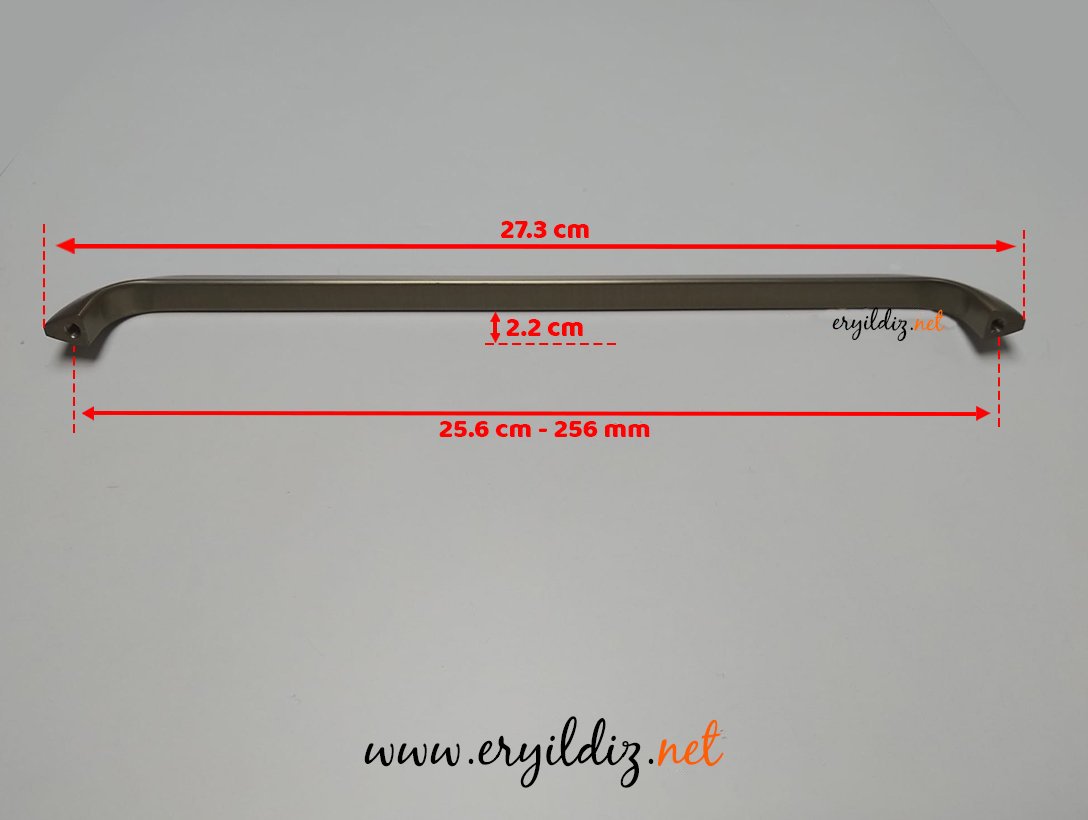 System 8682 Mobilya Kulp Nikel Saten - 256 mm Eryıldız Hırdavat