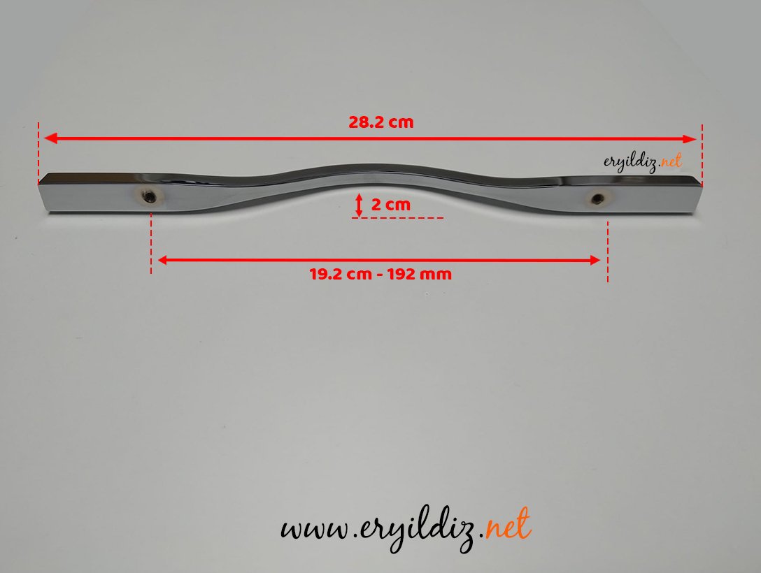 System 8790 Mobilya Kulp Krom - 192 mm Eryıldız Hırdavat