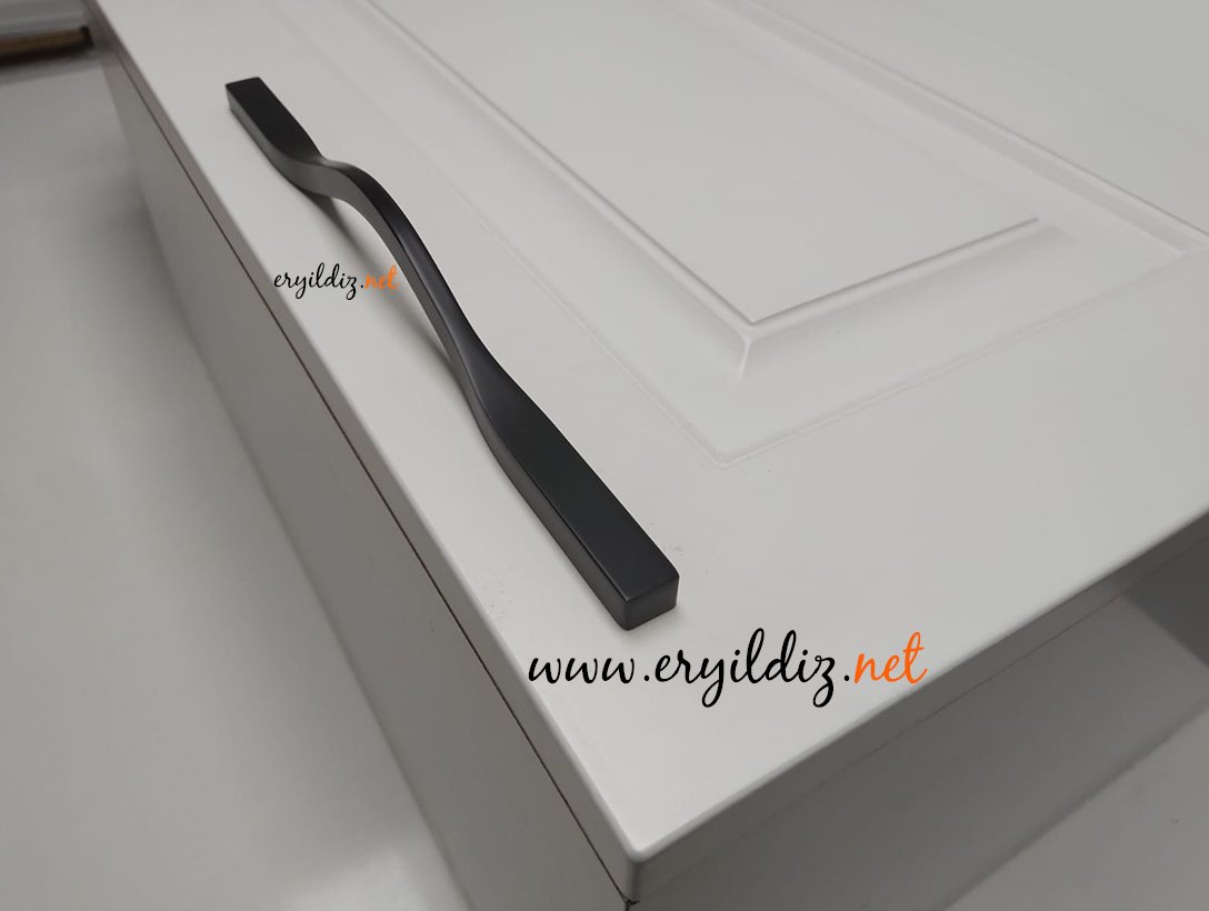 System 8790 Mobilya Kulp Siyah Eryıldız Hırdavat