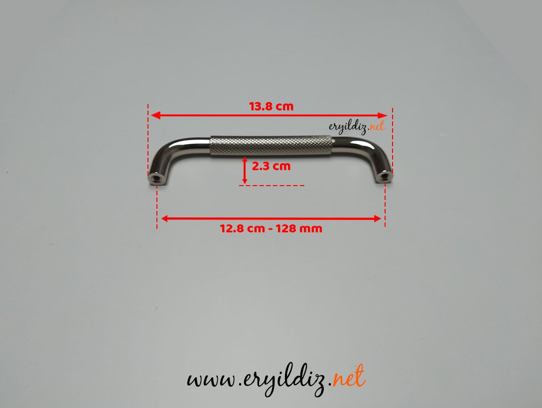 System 8870 Mobilya Kulp Parlak Nikel 128 mm Eryıldız Hırdavat