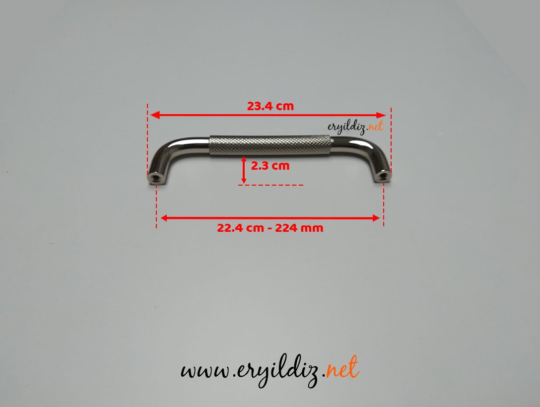 System 8870 Mobilya Kulp Parlak Nikel 224 mm Eryıldız Hırdavat 