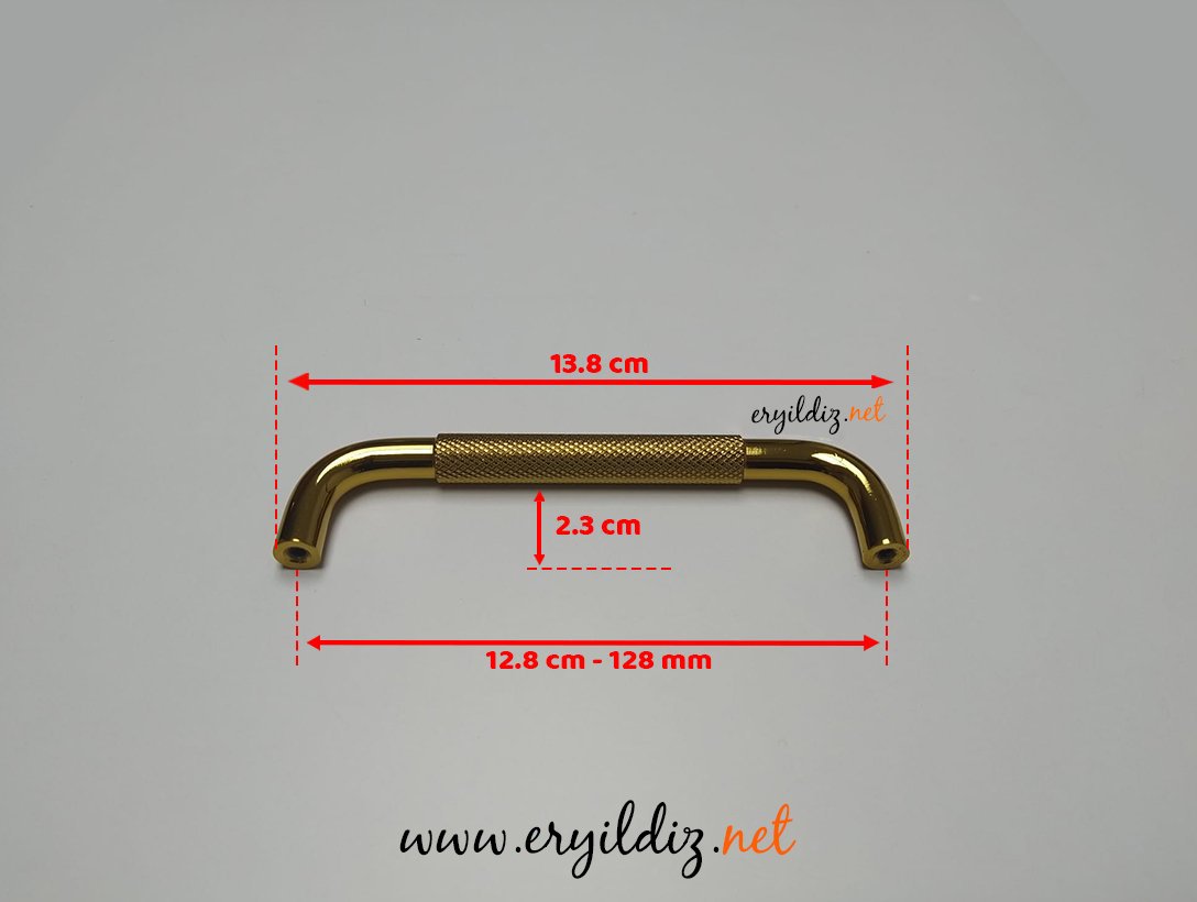 System 8870 Mobilya Kulp Altın Sarısı - 128 mm Eryıldız Hırdavat