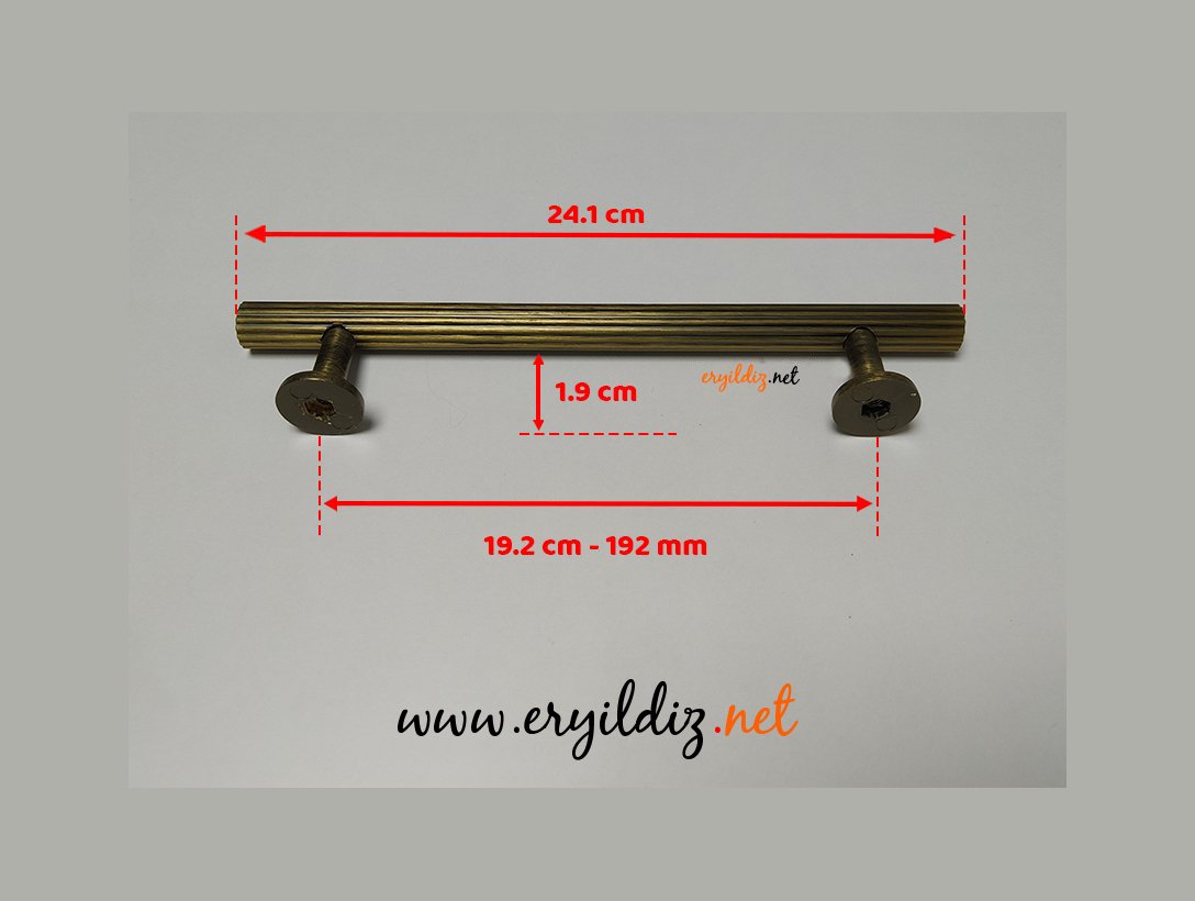 System 8887 Mobilya Kulp Antik Eskitme - 192 mm Eryıldız Hırdavat 