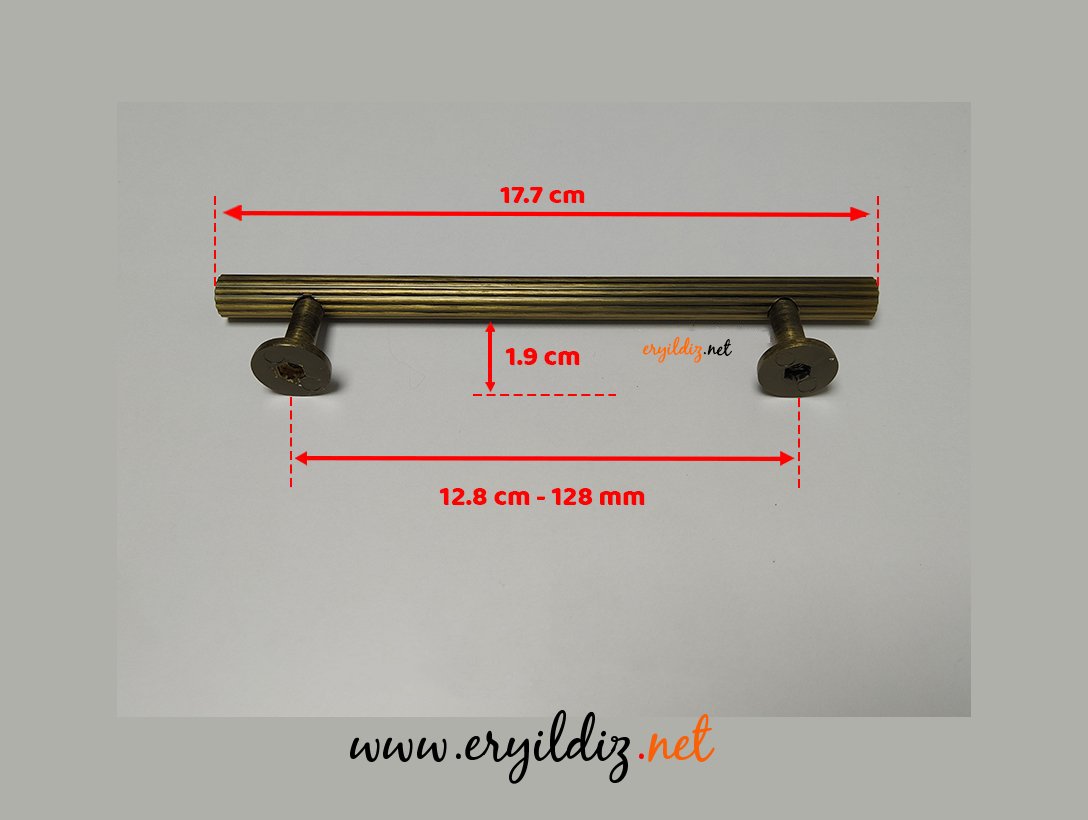 System 8887 Mobilya Kulp Antik Eskitme 128 mm Eryıldız Hırdavat