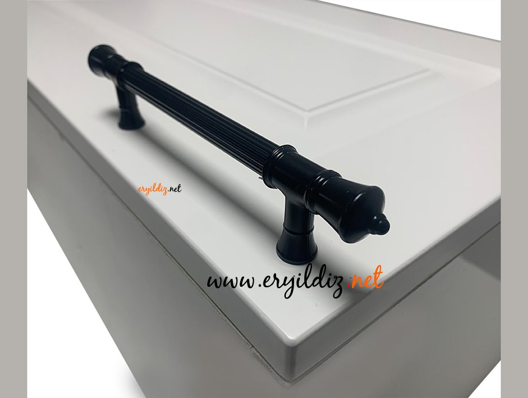 System 4675 Mobilya Kulp Siyah - 128 mm Eryıldız Hırdavat