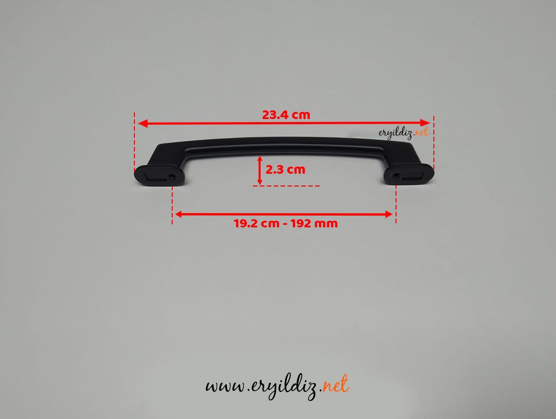 System SP 4245 Mobilya Kulp Siyah - 192 mm Eryıldız Hırdavat