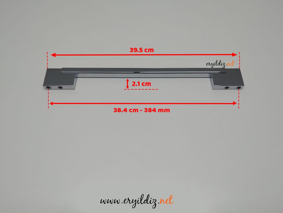 System SP 7657 Mobilya Kulp Krom - İnox - 384 mm Eryıldız Hırdavat