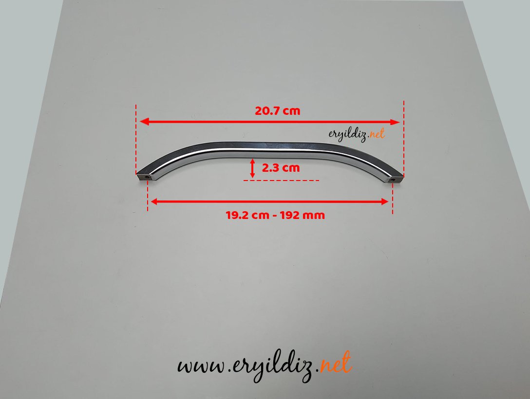 System SP 8161 Mobilya Kulp 192 cm Krom Eryıldız Hırdavat