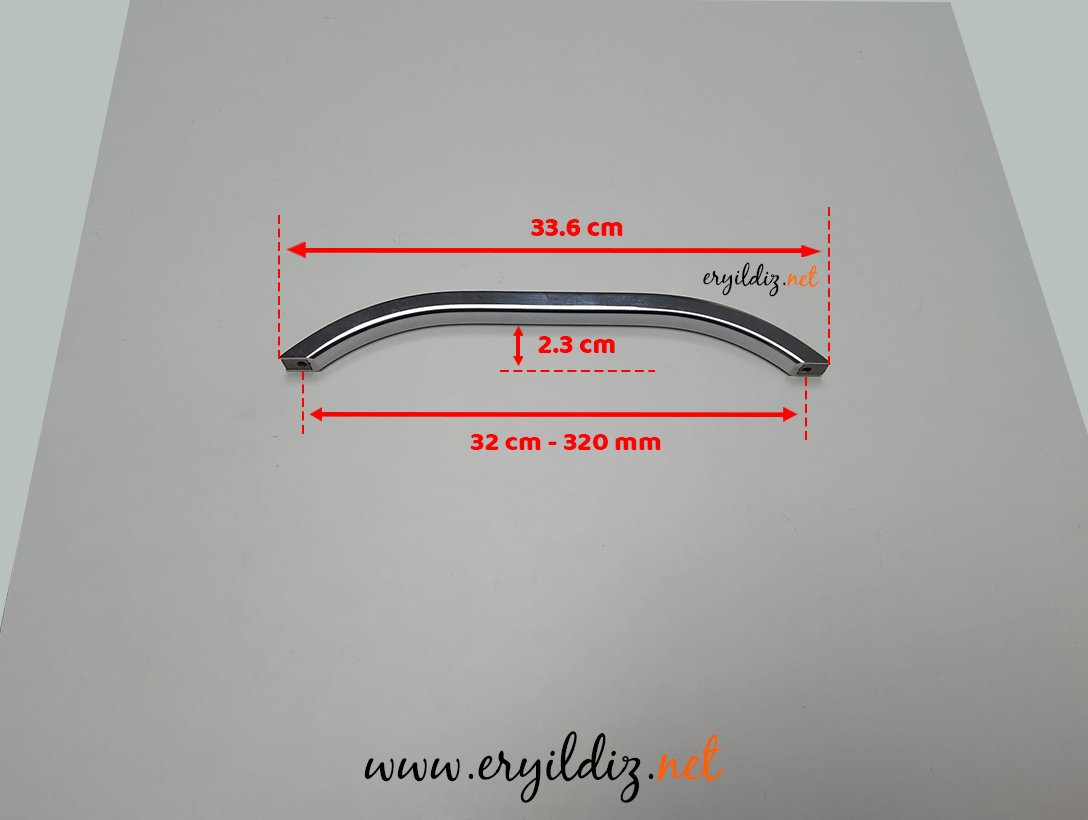 System SP 8161 Mobilya Kulp 320 cm Krom Eryıldız Hırdavat