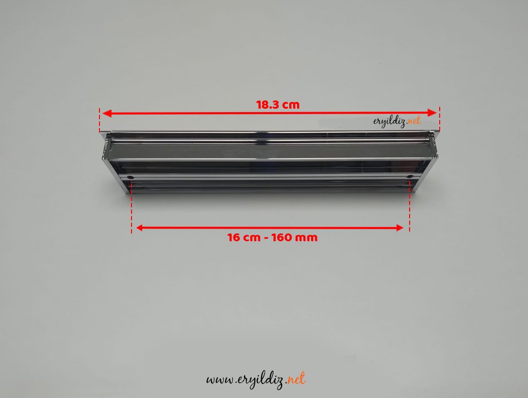 System SY 2165 Gömme Mobilya Kulp 160 mm Krom Eryıldız Hırdavat
