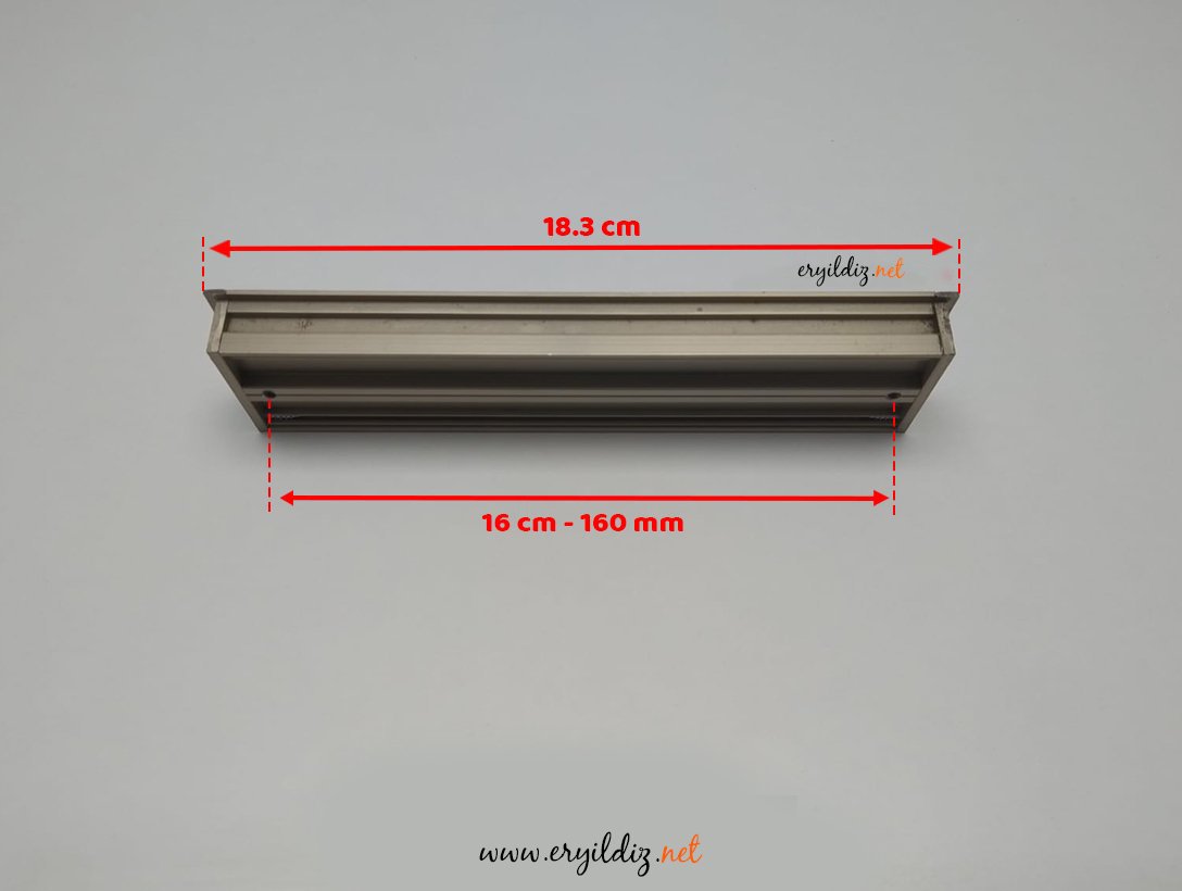 System SY 2165 Gömme Mobilya Kulp 160 mm Mat Nikel Eryıldız hırdavat