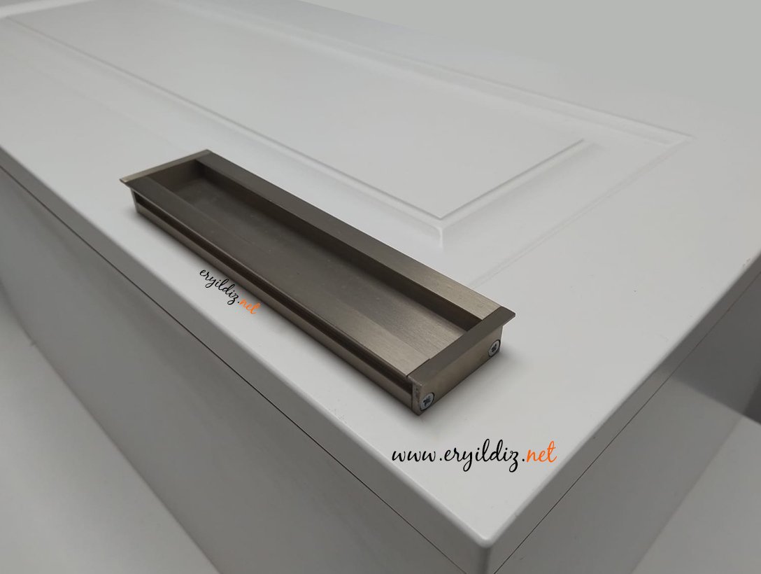 System SY 2165 Gömme Mobilya Kulp 160 mm Mat Nikel Eryıldız hırdavat