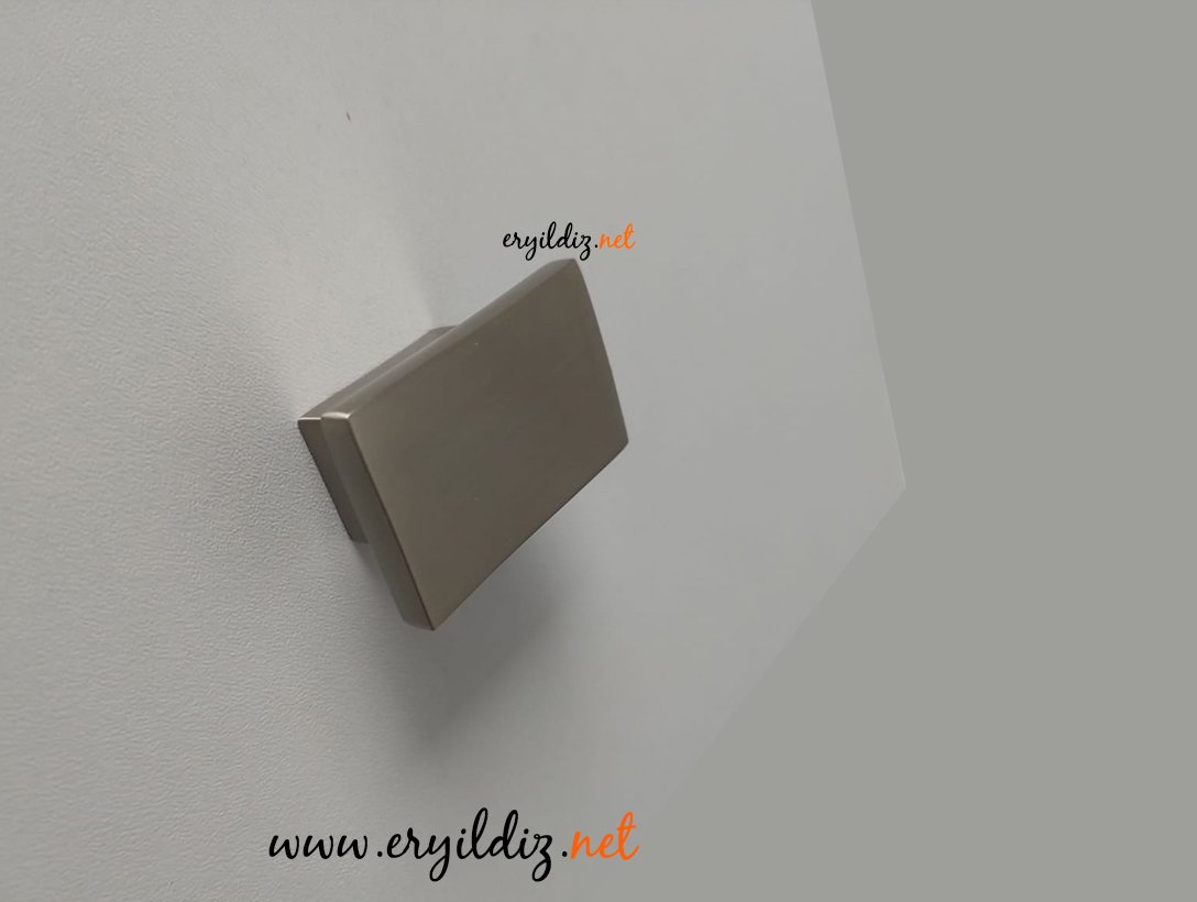 System SY 4335 Düğme Mobilya Kulp 16 mm Nikel Saten Eryıldız Hırdavat