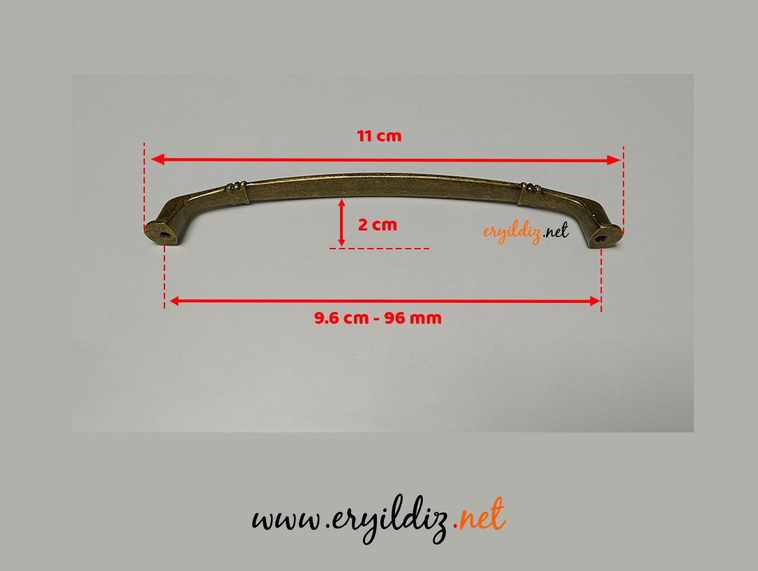 System SY 4350 Mobilya Kulp Antik Eskitme 96 mm Eryıldız Hırdavat