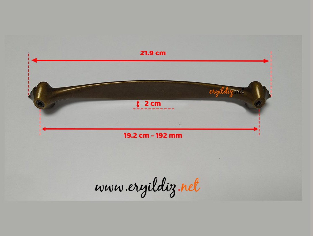 System SY 4395 Mobilya Kulp Antik Eskitme - 192 mm Eryıldız Hırdavat