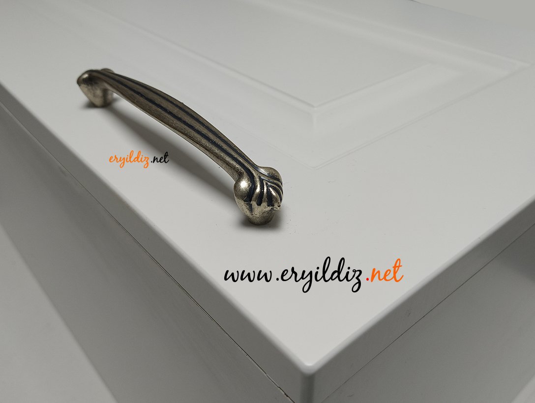 Sistem SY 4395 Mobilya Kulp Antik Gümüş Eryıldız Hırdavat