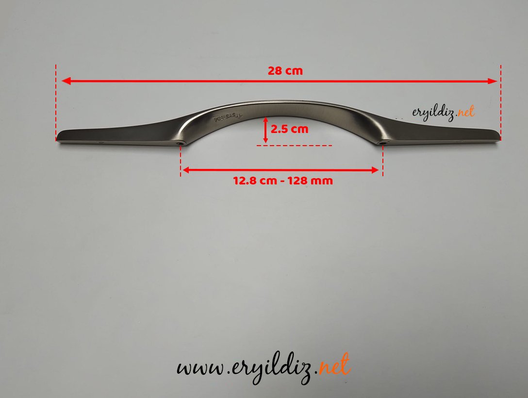 System SY 4550 Mobilya Kulp Mat Nikel Saten - 128 mm Eryıldız Hırdavat