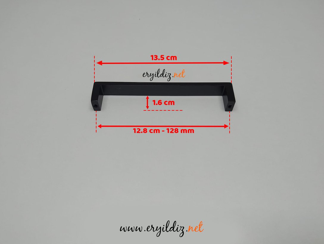 System SY 6250 Mobilya Kulp Siyah - 128 mm Eryıldız Hırdavat