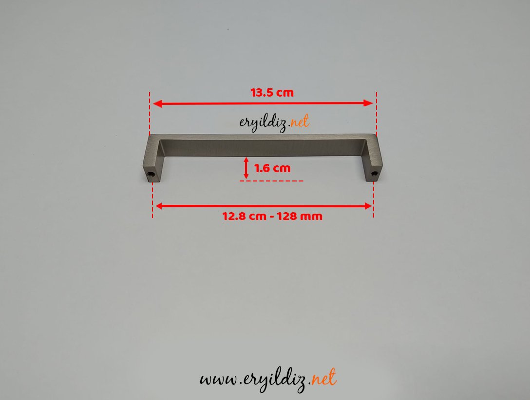System SY 6250 Mobilya Kulp Nikel Saten - 128 mm Eryıldız Hırdavat