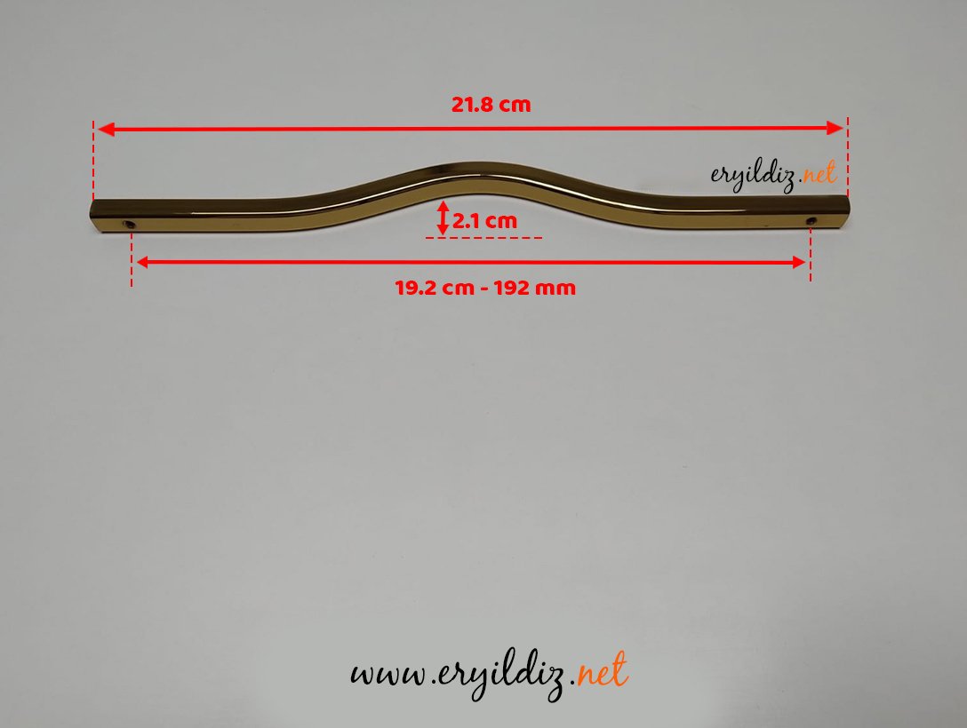 System SY 7115 Taşlı Mobilya Kulp Altın Sarısı - 192 mm Eryıldız Hırdavat