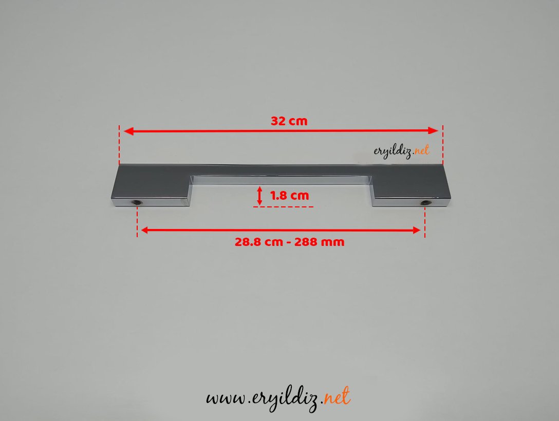 System SY 7327 Mobilya Kulp Krom - 288 mm Eryıldız Hırdavat