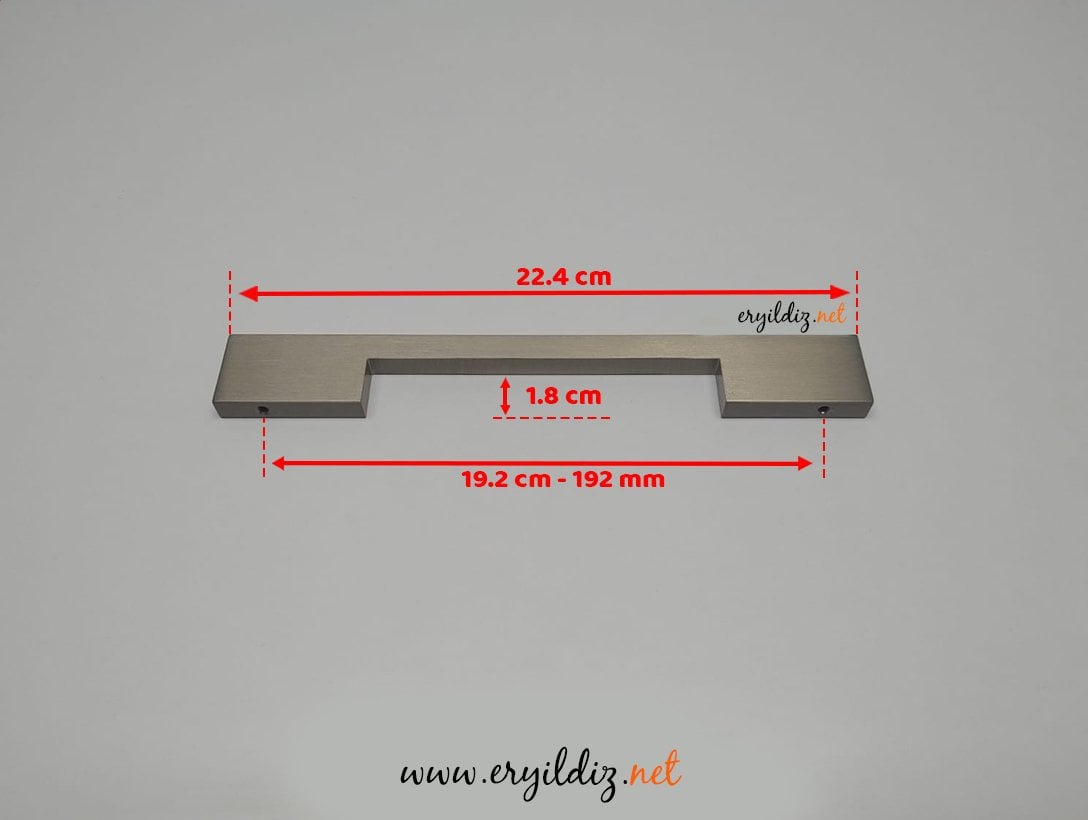 System SY 7327 Mobilya Kulp Mat Nikel Saten - 192 mm Eryıldız Hırdavat