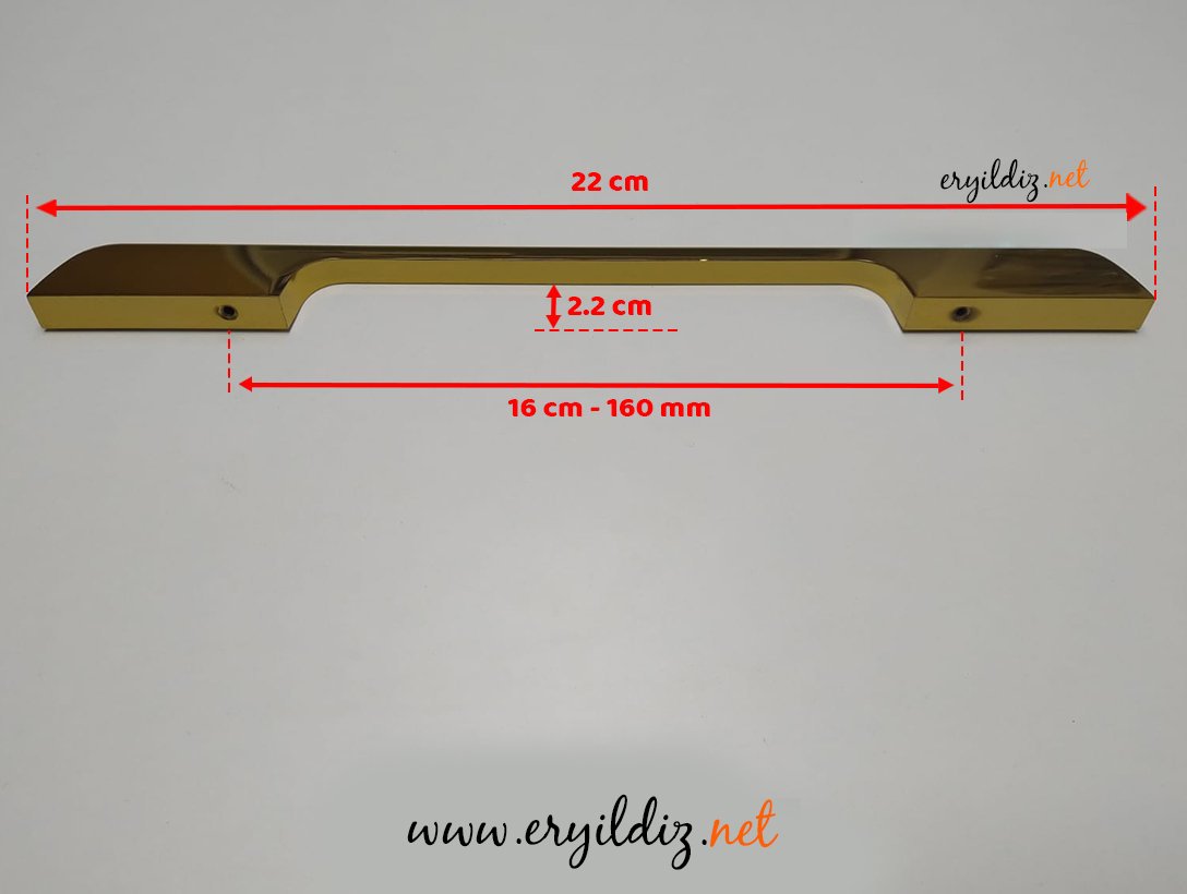 System SY 8520 Mobilya Kulp Altın Sarısı 160 mm Eryıldız Hırdavat