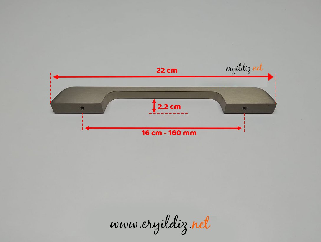 System SY 8520 Mobilya Kulp Mat Nikel Saten - 160 mm Eryıldız Hırdavat