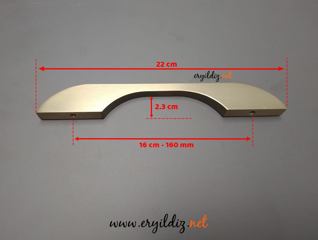 System SY 8575 Mobilya Kulp Mat Nikel 160 mm Eryıldız Hırdavat