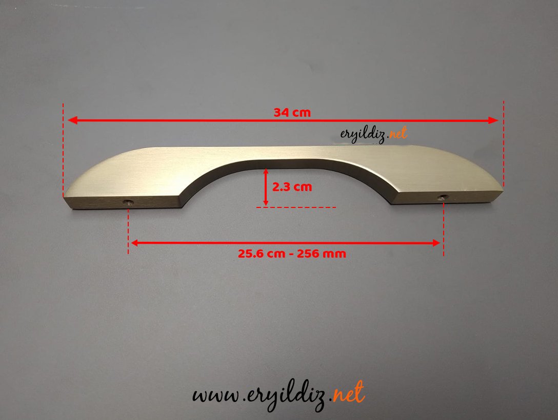 System SY 8575 Mobilya Kulp Mat Nikel 256 mm Eryıldız Hırdavat