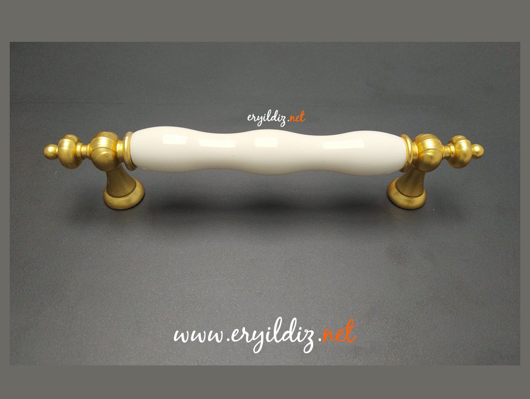 Tomurcuk 1670-61 Altın Sarısı Porselen Mobilya Kulp  Eryıldız Hırdavat