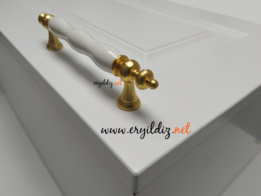 Tomurcuk 1670-61 Altın Sarısı Porselen Mobilya Kulp Eryıldız Hırdavat