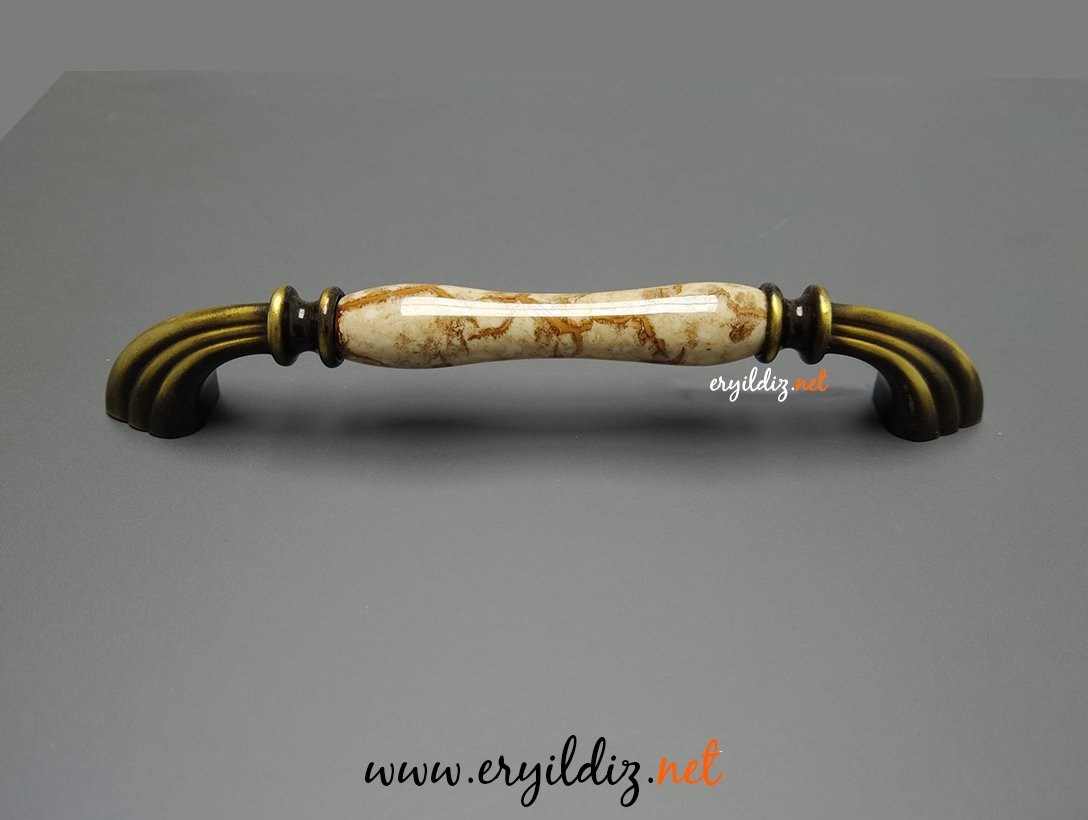 Tomurcuk 1905-41-160 L.Kahve Porselen Mobilya Kulp 160 mm Eryıldız Hırdavat