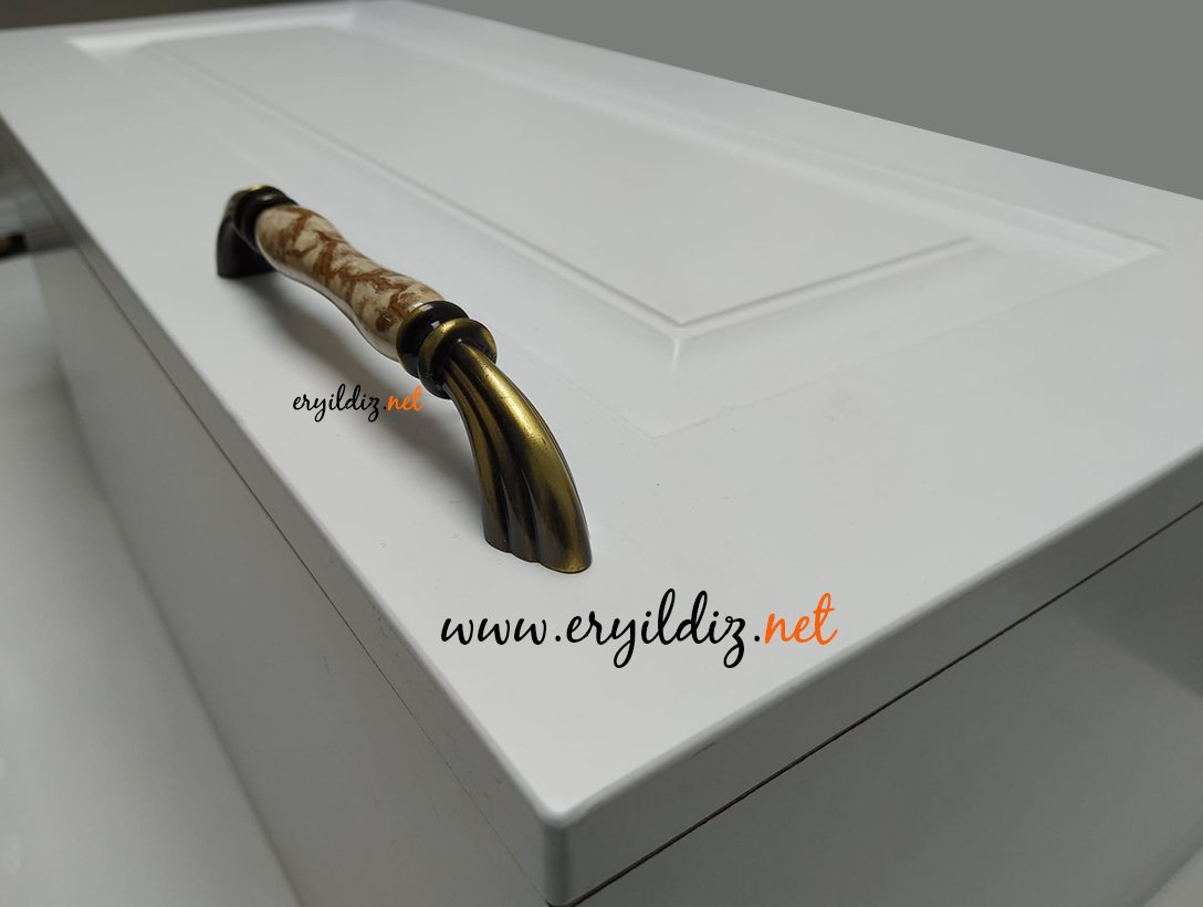 Tomurcuk 1905-41-160 L.Kahve Porselen Mobilya Kulp 160 mm Eryıldız Hırdavat