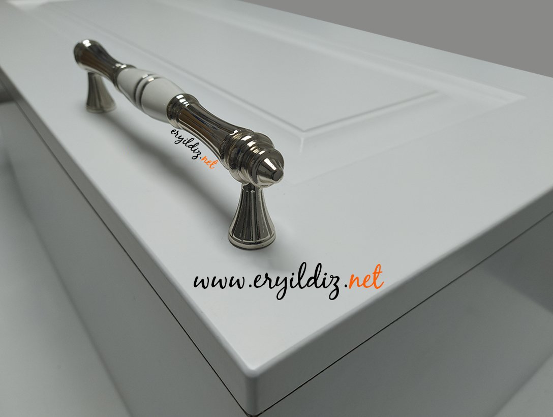 Tomurcuk 2115-51 Platin Porselen Mobilya Kulp Eryıldız Hırdavat