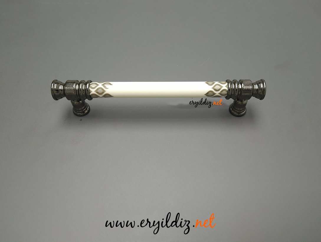 Tomurcuk 2116-70 Füme Porselen Mobilya Kulp Eryıldız Hırdavat