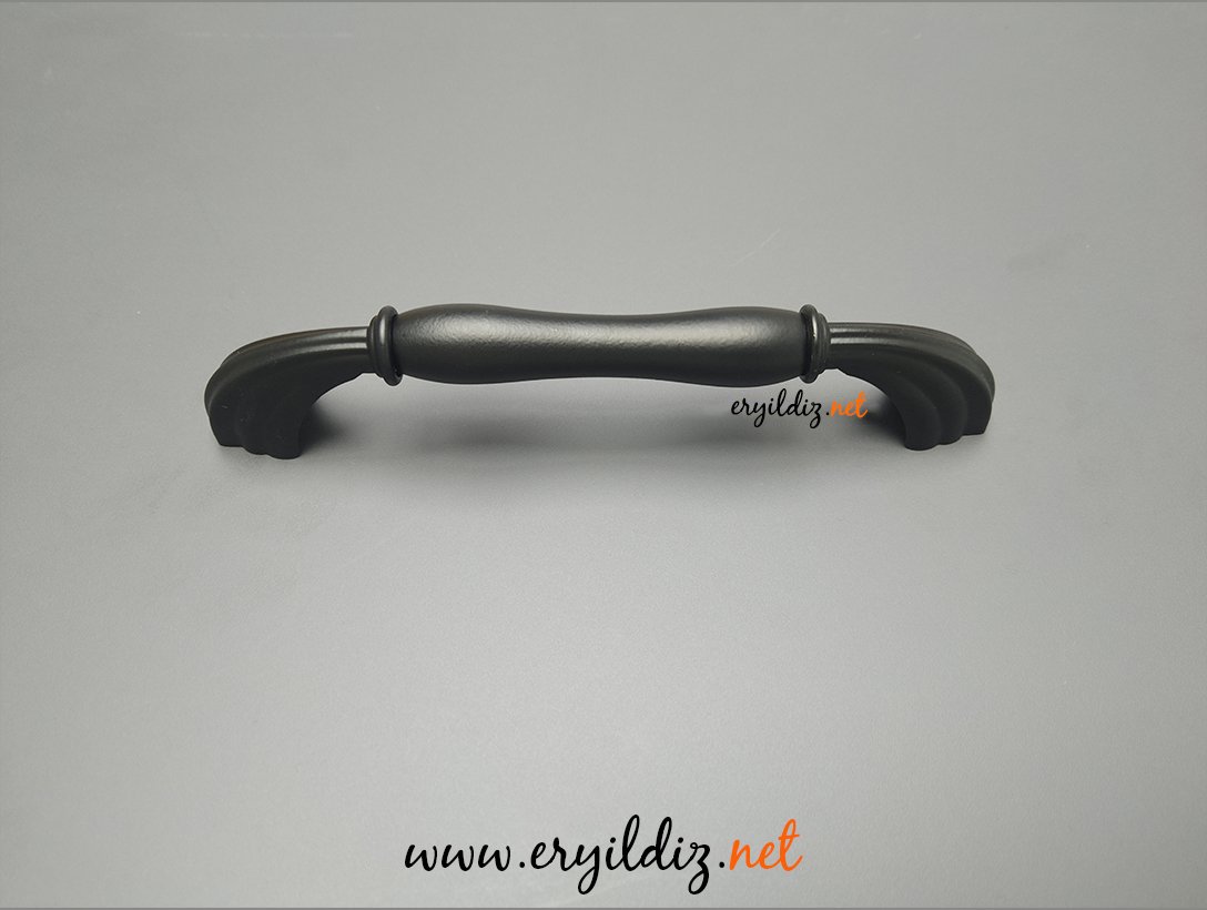 Tomurcuk 2135-85 Porselen Mobilya Kulp mat siyah Eryıldız Hırdavat