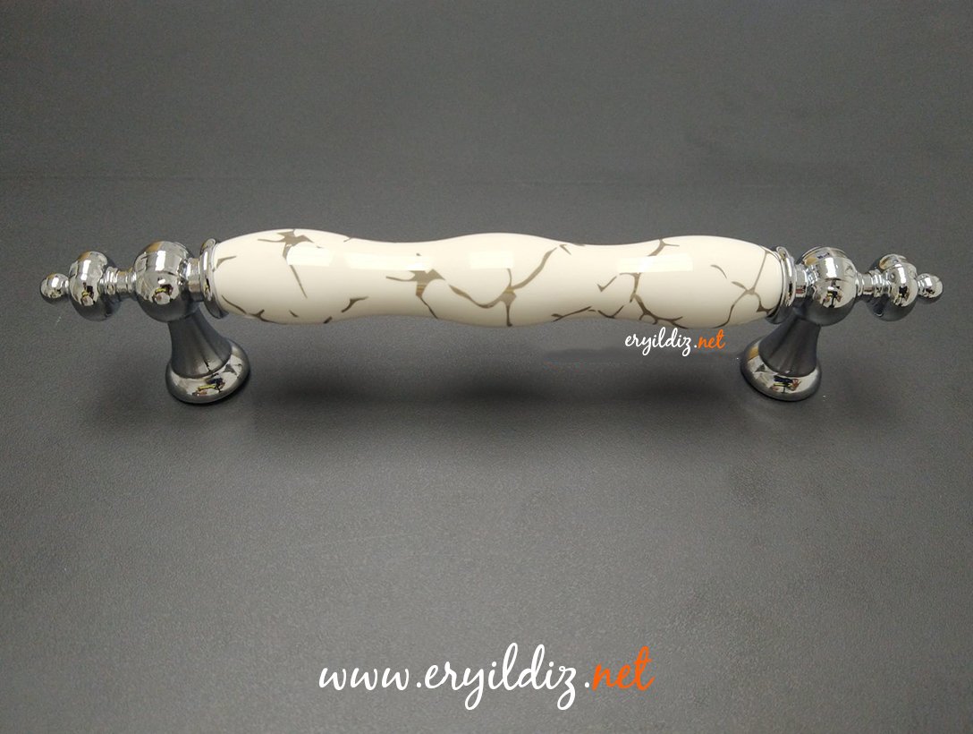 Tomurcuk 1670-10 Platin Porselen Mobilya Kulp Eryıldız Hırdavat