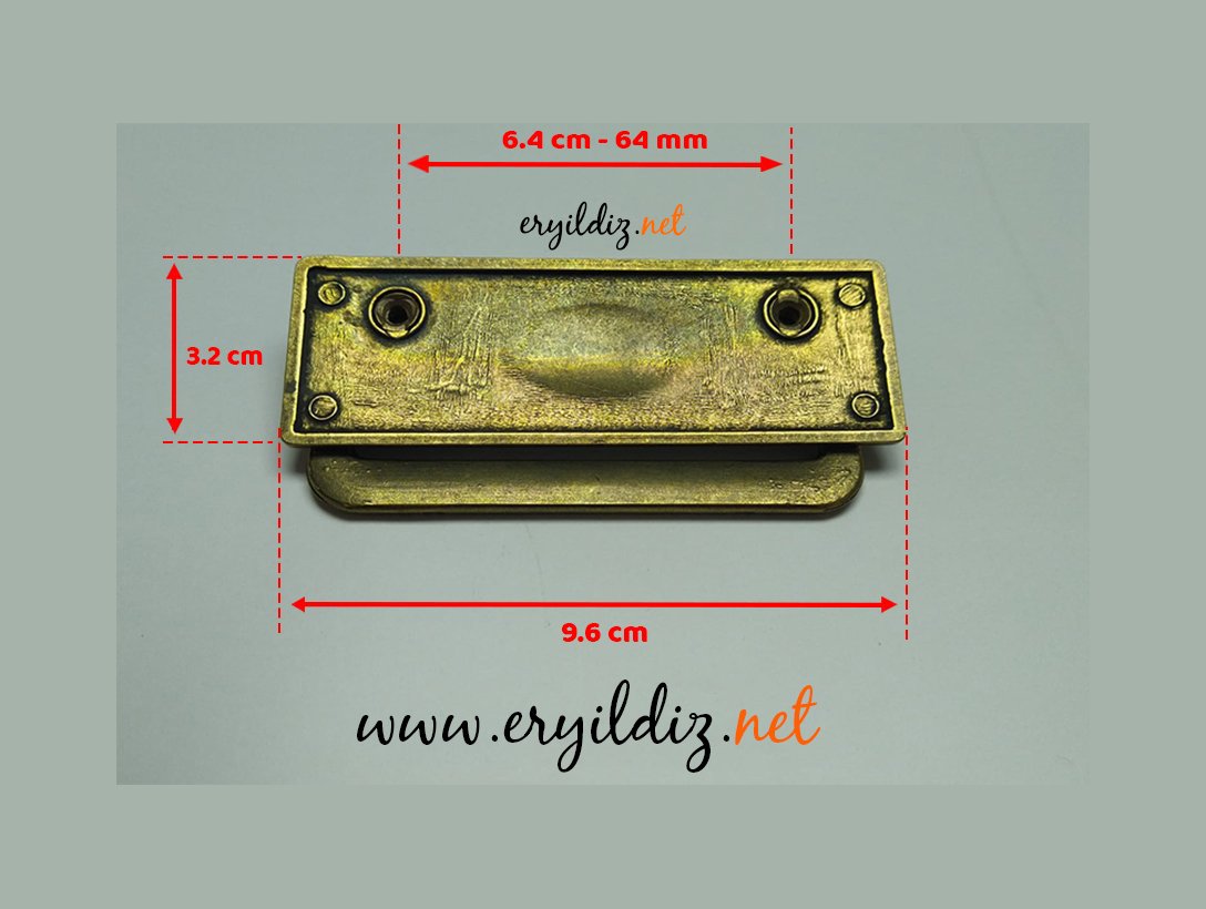 Umut 180-1 Antik Mobilya Kulp 64 mm Eryıldız Hırdavat