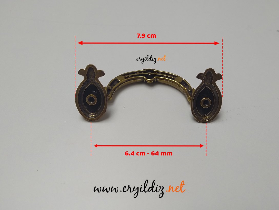 Umut 156 Antik Mobilya Kulp 64 mm Eryıldız Hırdavat