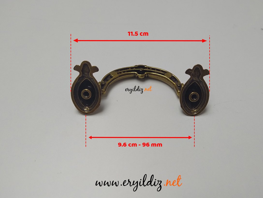 Umut 156 Antik Mobilya Kulp 96 mm Eryıldız Hırdavat