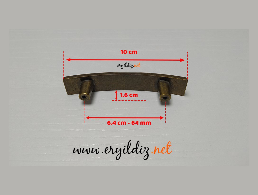 Umut 202-2 Antik Mobilya Kulp 64 mm Eryıldız Hırdavat 