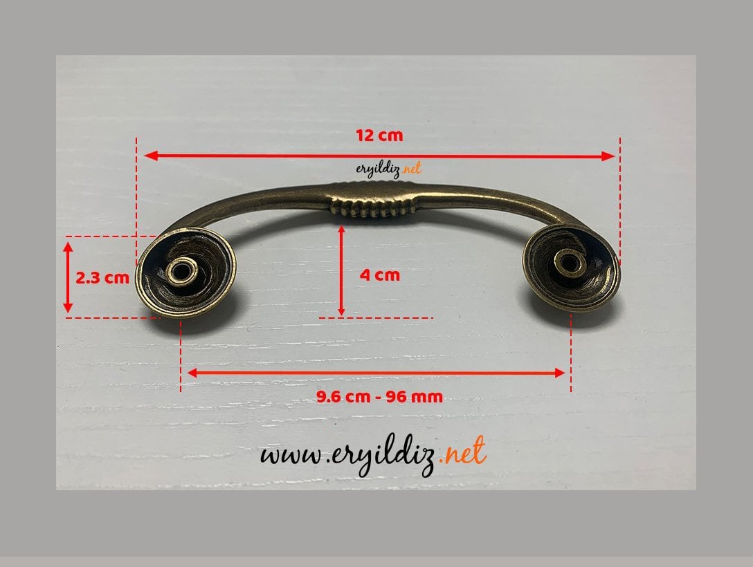 Umut 212 Antik Mobilya Kulp 96 mm Eryıldız Hırdavat 