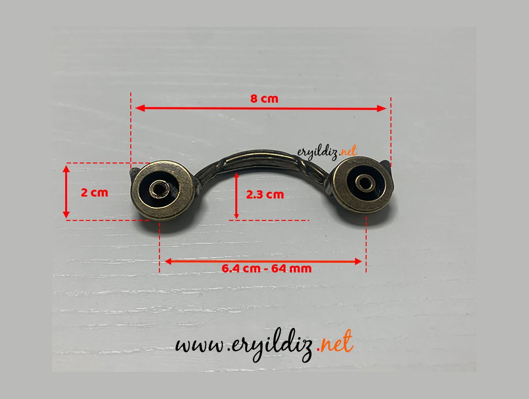 Umut 259- Antik Mobilya Kulp 64 mm Eryıldız Hırdavat 