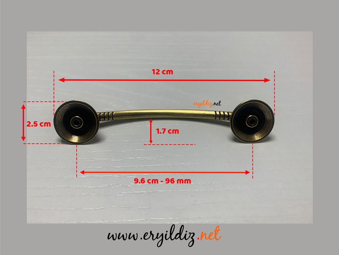 Umut 271-1 Antik Mobilya Kulp 96 mm Eryıldız Hırdavat