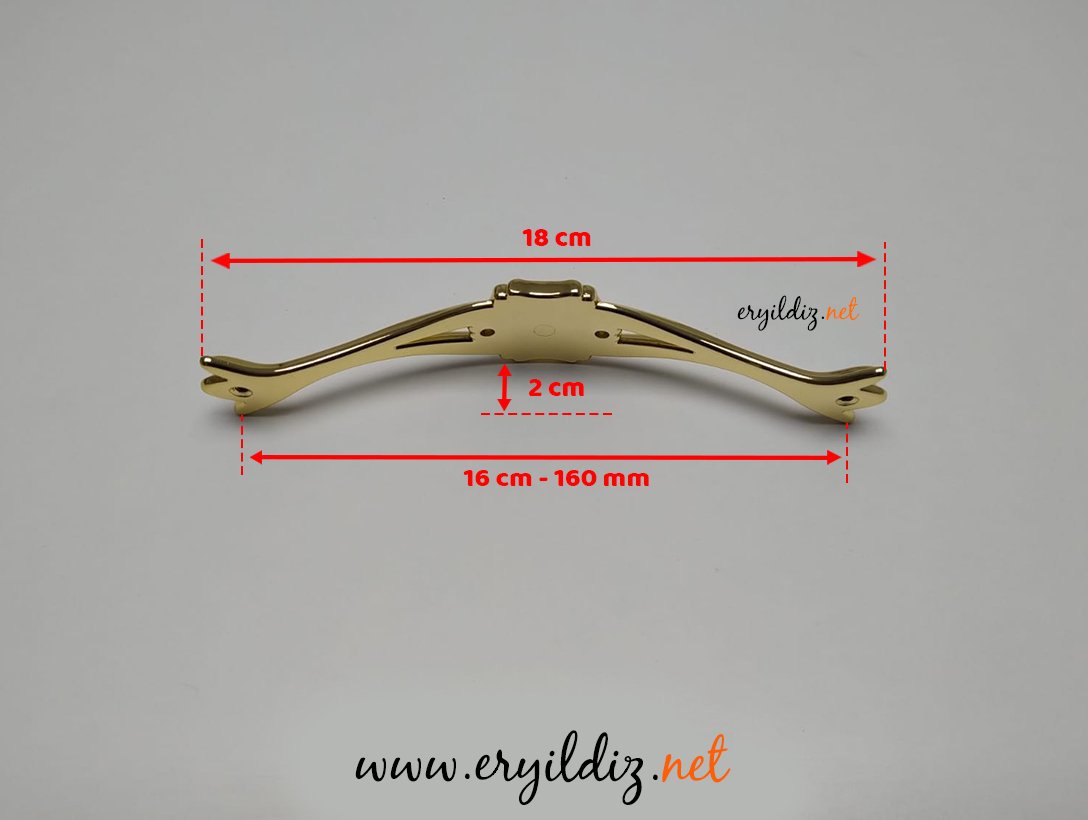 Umut 278 Avangart Mobilya Kulp 160 mm Altın Sarısı Eryıldız Hırdavat