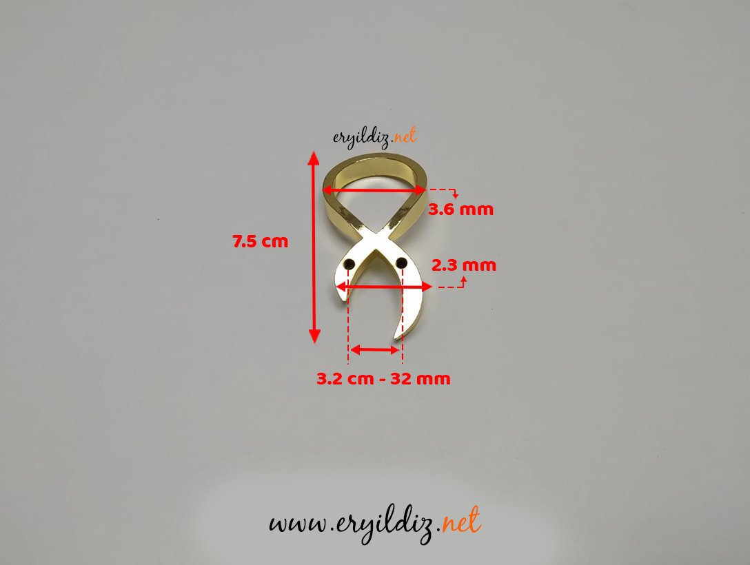 Umut 95 Mobilya Kulp 32 mm Altın Sarısı Eryıldız Hırdavat