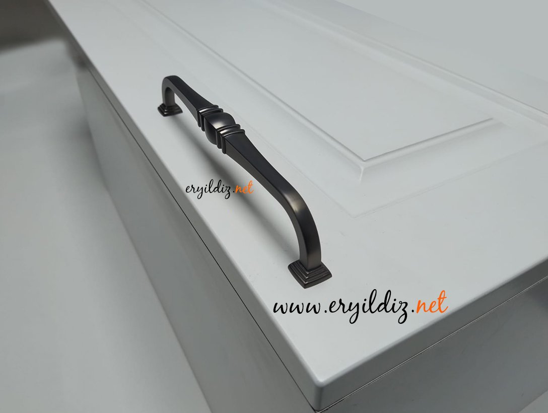 Ventus 1039 Yaldızlı Mobilya Kulp Antrasit Gri Eryıldız Hırdavat